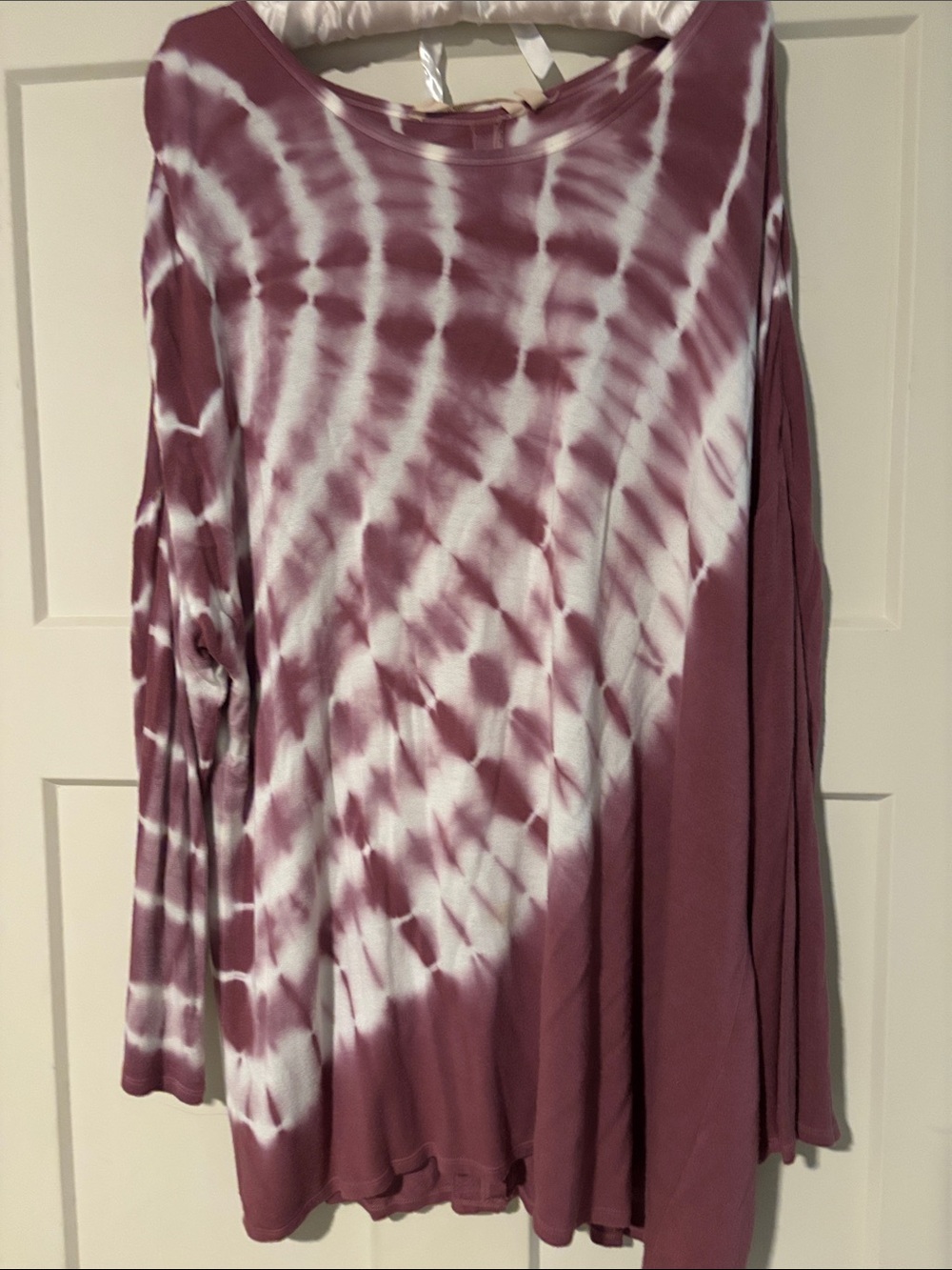 Soft Surroundings Women's Tie-Dye Tunic Shirt/Dress in Dusty Rose